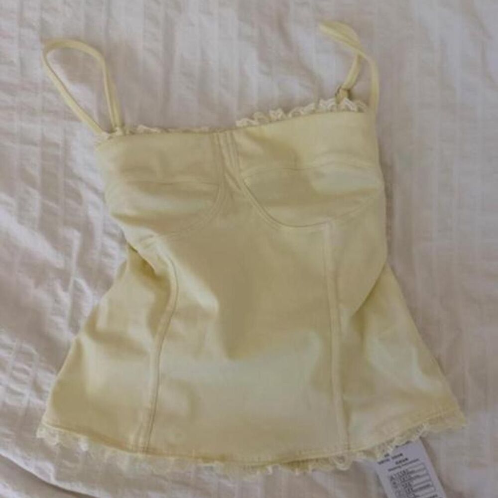 Revolve Women's Yellow and Cream Corset